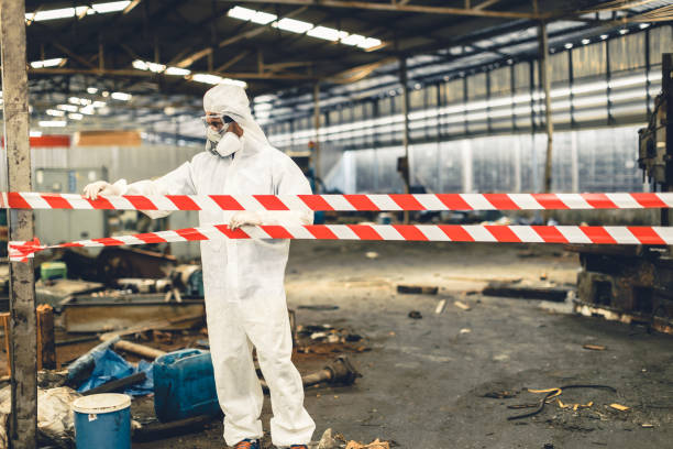 Professional Biohazard Cleanup technician working in Ashland, VA